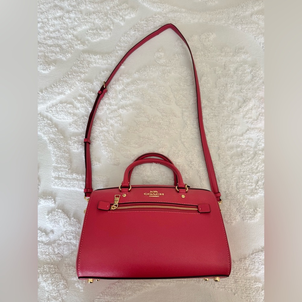 GENUINE NWOT COACH BOWLING BAG IN GORGEOUS STRAWBERRY MIST ORIG $250 - Picture 4 of 8